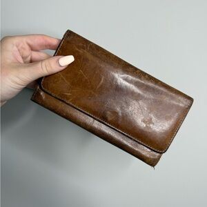 vintage Coach mahogany Bedford combo wallet with a checkbook holder